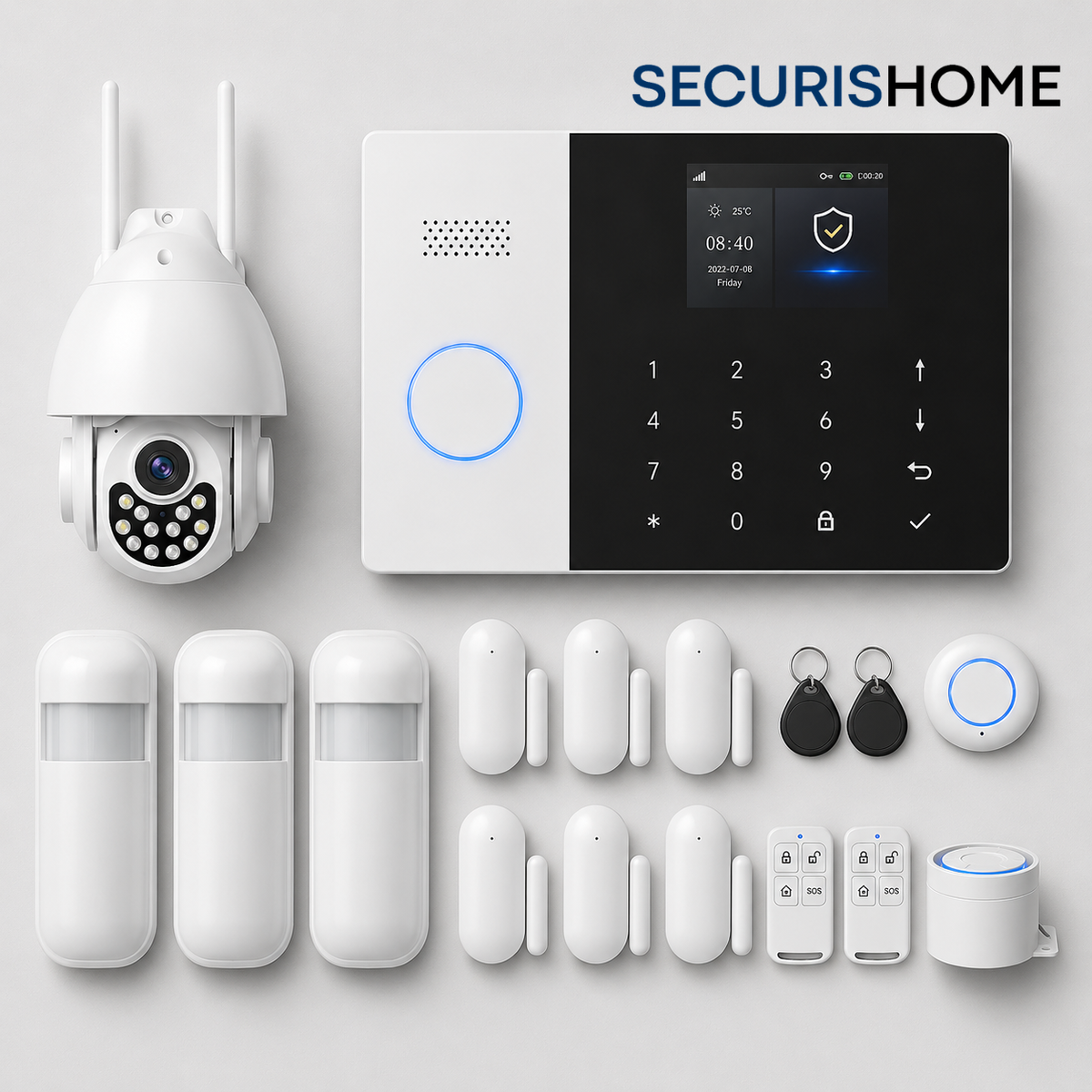 Kit Alarme Maison Connectée WiFi-4G-RFID