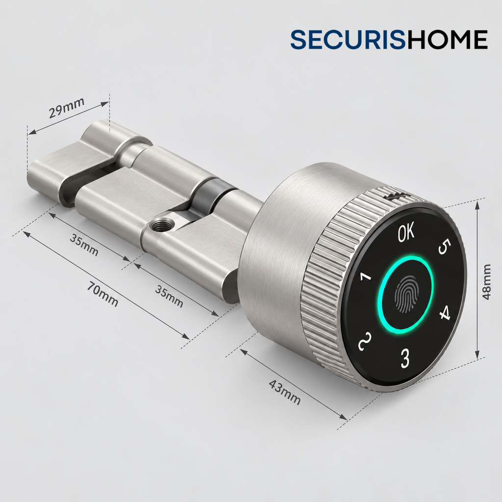 Serrure connectée à cylindre