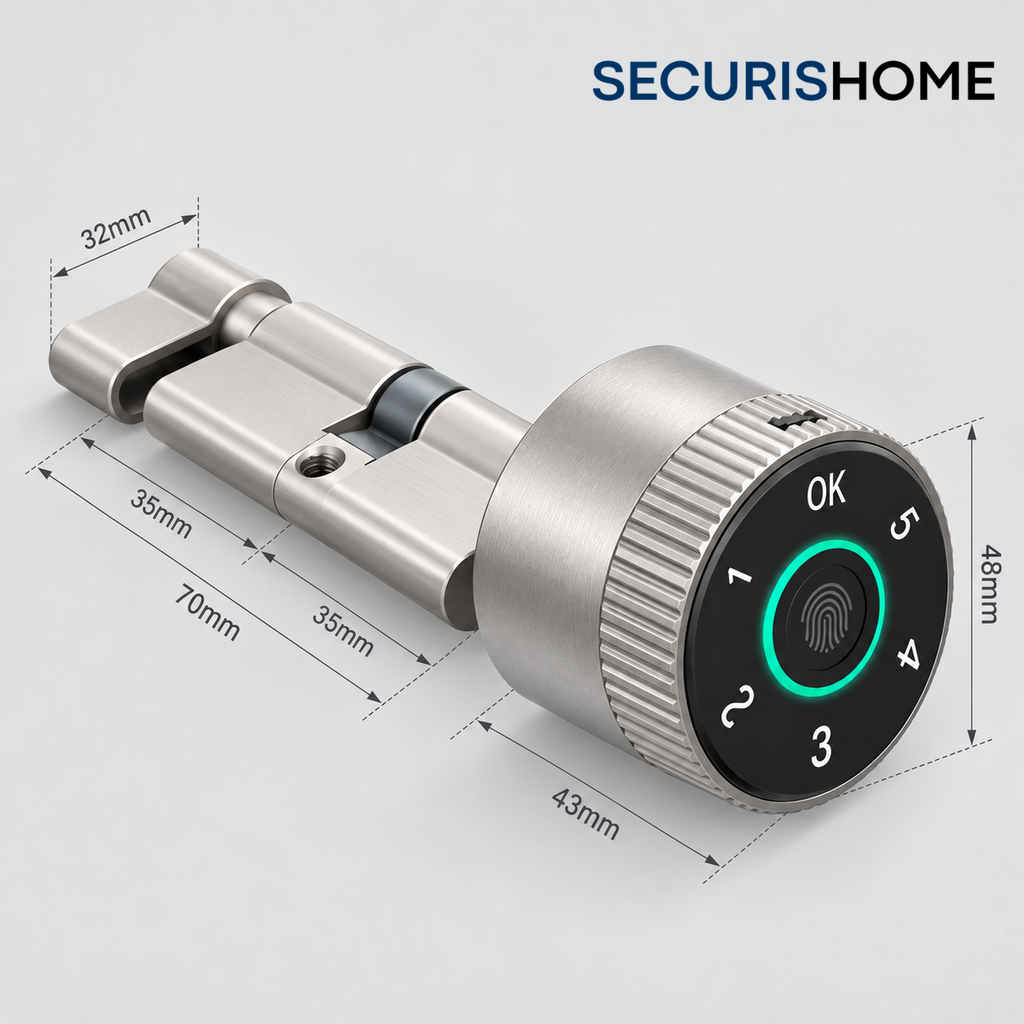 Serrure connectée à cylindre